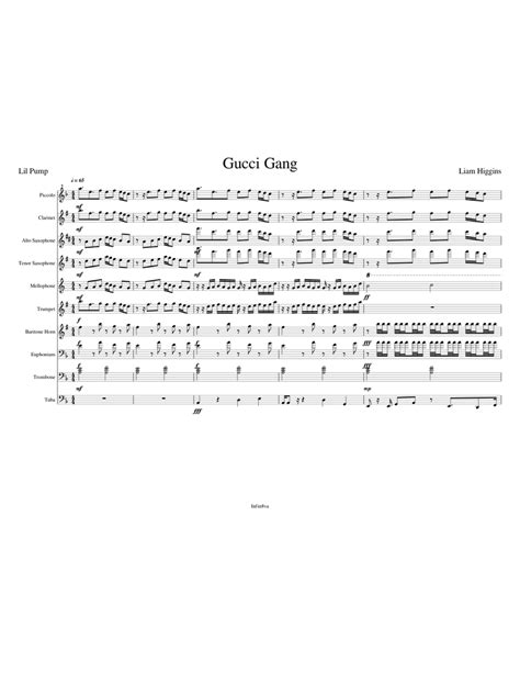 Gucci Gang Sheet music for Trombone, Tuba, Flute, Oboe